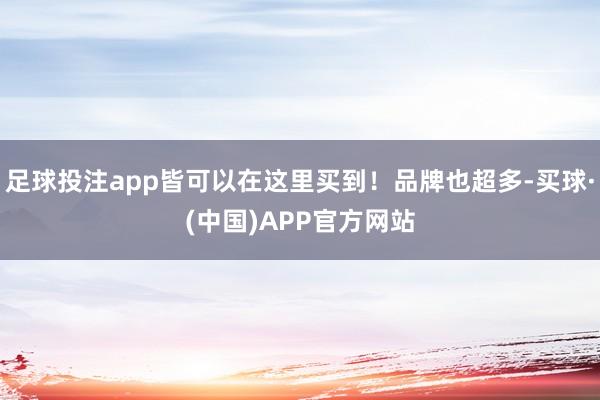 足球投注app皆可以在这里买到！品牌也超多-买球·(中国)APP官方网站