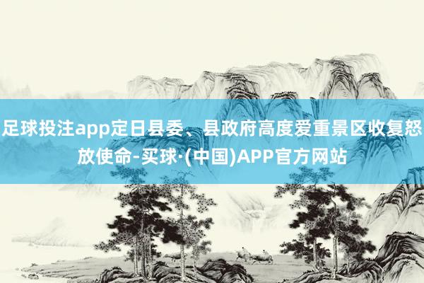 足球投注app定日县委、县政府高度爱重景区收复怒放使命-买球·(中国)APP官方网站
