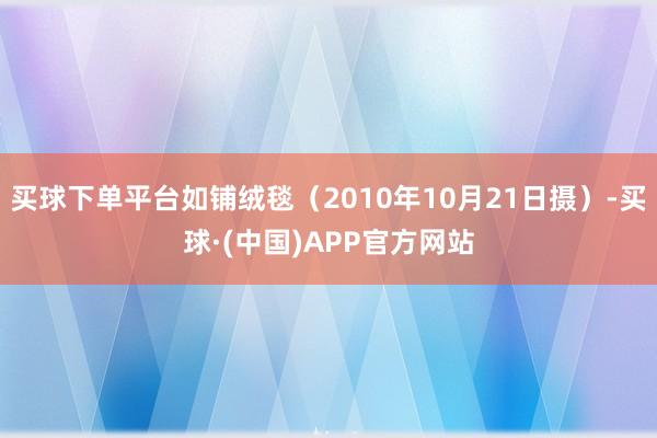买球下单平台如铺绒毯（2010年10月21日摄）-买球·(中国)APP官方网站