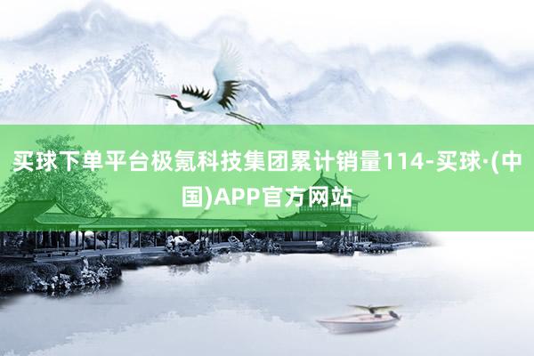 买球下单平台极氪科技集团累计销量114-买球·(中国)APP官方网站