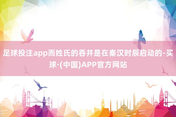 足球投注app而姓氏的吞并是在秦汉时辰启动的-买球·(中国)APP官方网站