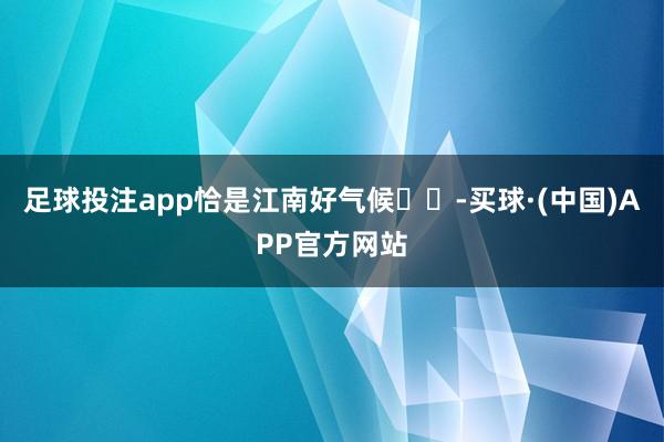 足球投注app恰是江南好气候☁️-买球·(中国)APP官方网站