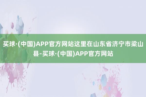 买球·(中国)APP官方网站这里在山东省济宁市梁山县-买球·(中国)APP官方网站