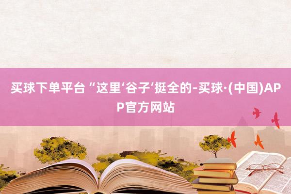 买球下单平台“这里‘谷子’挺全的-买球·(中国)APP官方网站