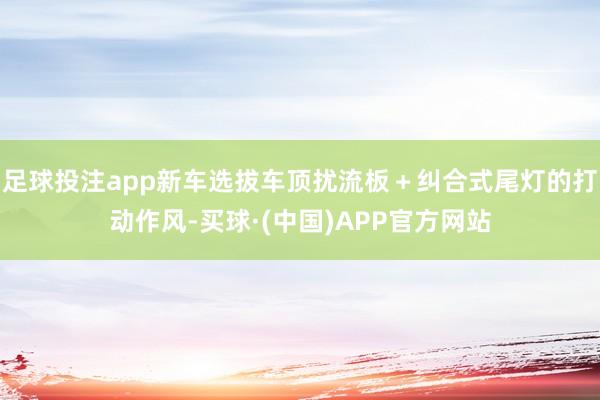 足球投注app新车选拔车顶扰流板＋纠合式尾灯的打动作风-买球·(中国)APP官方网站