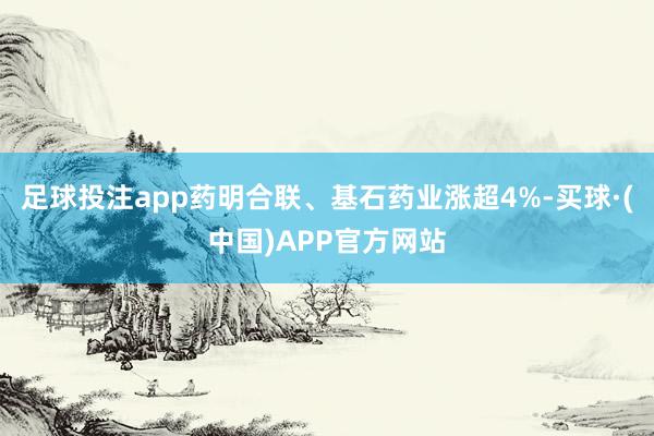 足球投注app药明合联、基石药业涨超4%-买球·(中国)APP官方网站