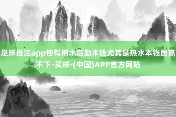 足球投注app使得用水后勤本钱尤其是热水本钱居高不下-买球·(中国)APP官方网站