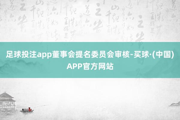 足球投注app董事会提名委员会审核-买球·(中国)APP官方网站