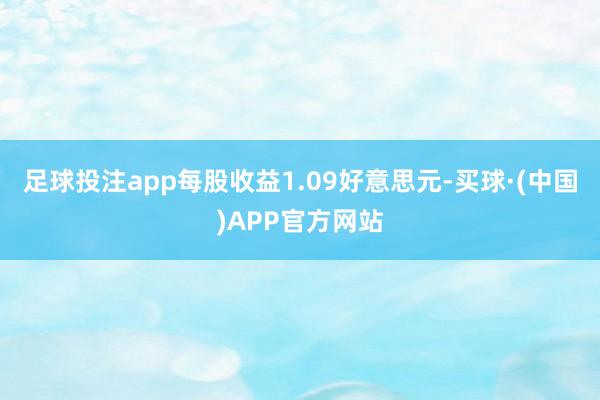 足球投注app每股收益1.09好意思元-买球·(中国)APP官方网站