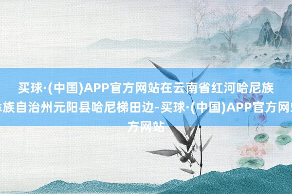 买球·(中国)APP官方网站　　在云南省红河哈尼族彝族自治州元阳县哈尼梯田边-买球·(中国)APP官方网站