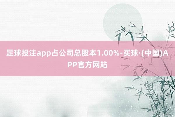 足球投注app占公司总股本1.00%-买球·(中国)APP官方网站