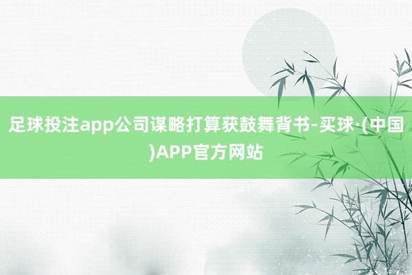 足球投注app公司谋略打算获鼓舞背书-买球·(中国)APP官方网站