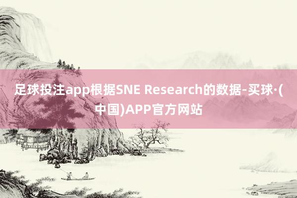 足球投注app根据SNE Research的数据-买球·(中国)APP官方网站