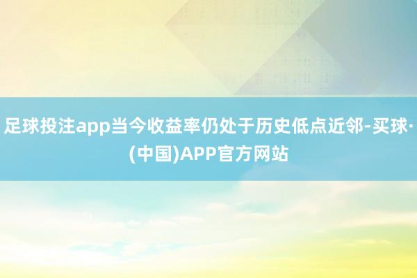 足球投注app当今收益率仍处于历史低点近邻-买球·(中国)APP官方网站