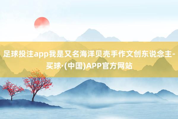 足球投注app我是又名海洋贝壳手作文创东说念主-买球·(中国)APP官方网站