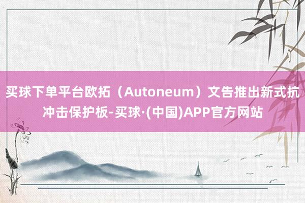 买球下单平台欧拓（Autoneum）文告推出新式抗冲击保护板-买球·(中国)APP官方网站