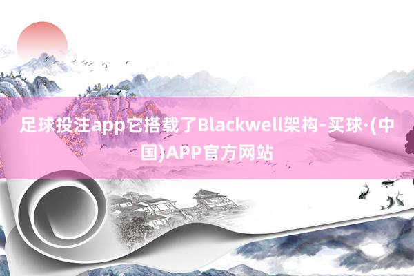 足球投注app它搭载了Blackwell架构-买球·(中国)APP官方网站