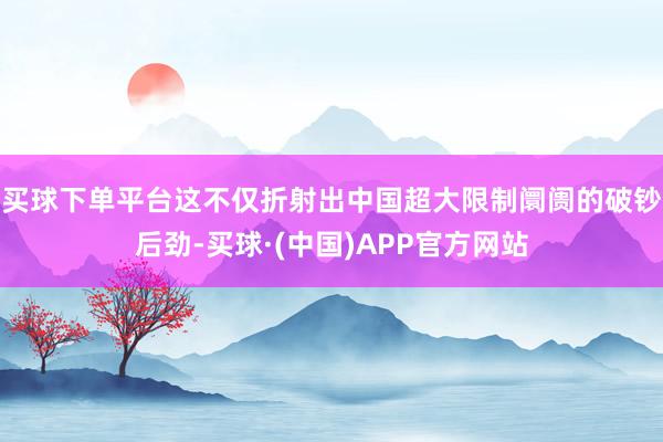 买球下单平台这不仅折射出中国超大限制阛阓的破钞后劲-买球·(中国)APP官方网站