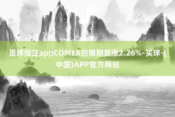 足球投注appCOMEX白银期货涨2.26%-买球·(中国)APP官方网站