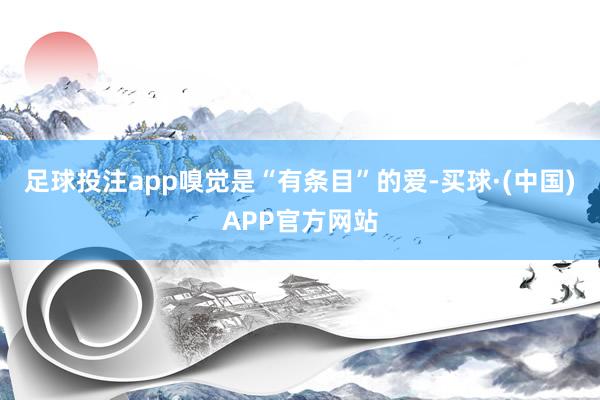 足球投注app嗅觉是“有条目”的爱-买球·(中国)APP官方网站