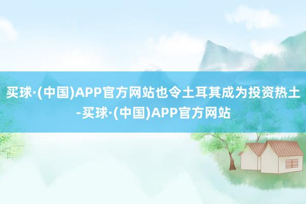 买球·(中国)APP官方网站也令土耳其成为投资热土-买球·(中国)APP官方网站