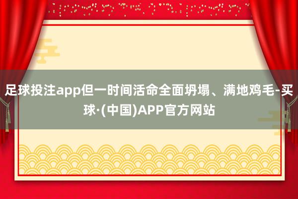 足球投注app但一时间活命全面坍塌、满地鸡毛-买球·(中国)APP官方网站