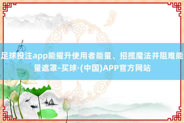 足球投注app能擢升使用者能量、招揽魔法并阻难能量遮罩-买球·(中国)APP官方网站