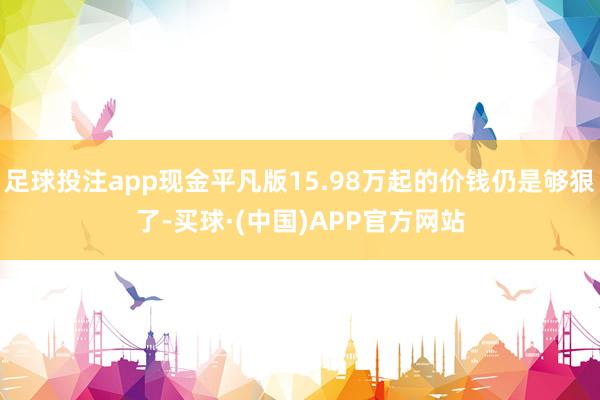 足球投注app现金平凡版15.98万起的价钱仍是够狠了-买球·(中国)APP官方网站