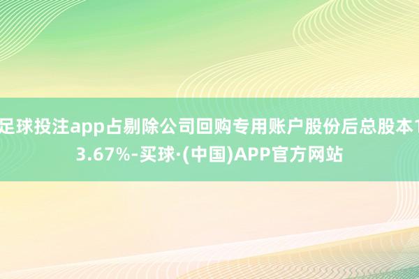 足球投注app占剔除公司回购专用账户股份后总股本13.67%-买球·(中国)APP官方网站