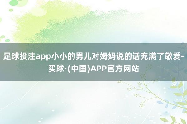 足球投注app小小的男儿对姆妈说的话充满了敬爱-买球·(中国)APP官方网站