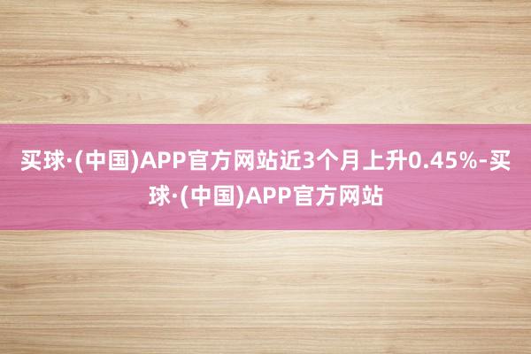 买球·(中国)APP官方网站近3个月上升0.45%-买球·(中国)APP官方网站