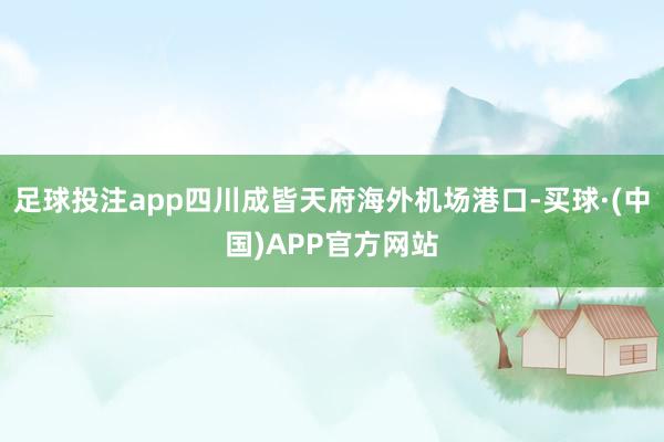 足球投注app四川成皆天府海外机场港口-买球·(中国)APP官方网站