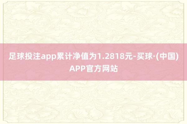 足球投注app累计净值为1.2818元-买球·(中国)APP官方网站