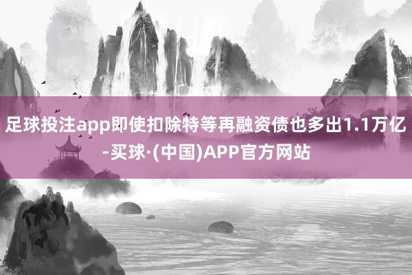 足球投注app即使扣除特等再融资债也多出1.1万亿-买球·(中国)APP官方网站