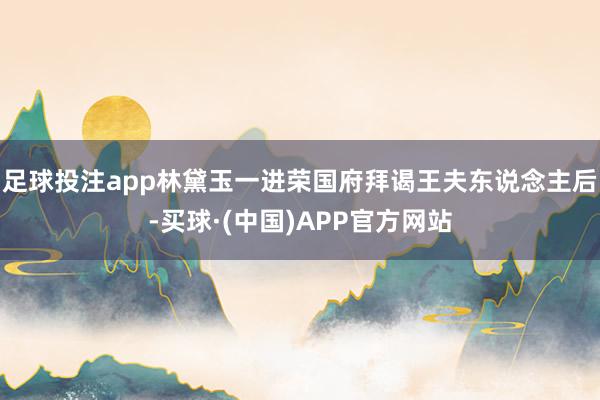足球投注app林黛玉一进荣国府拜谒王夫东说念主后-买球·(中国)APP官方网站