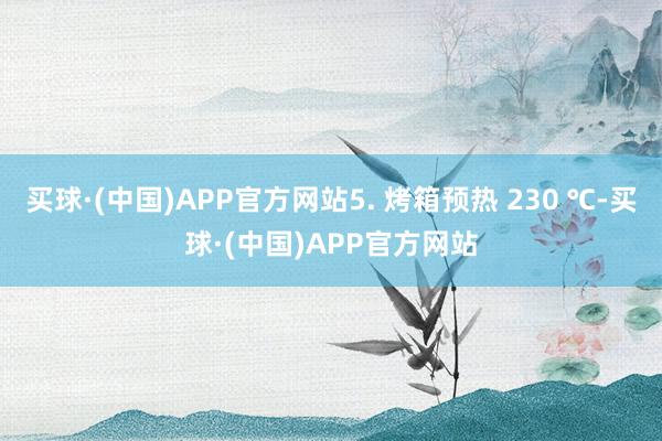 买球·(中国)APP官方网站5. 烤箱预热 230 ℃-买球·(中国)APP官方网站