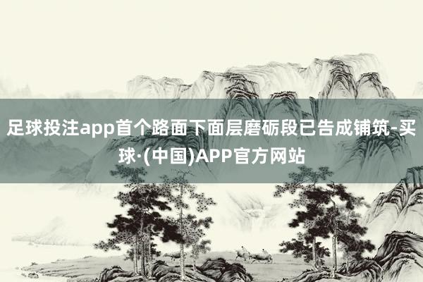 足球投注app首个路面下面层磨砺段已告成铺筑-买球·(中国)APP官方网站