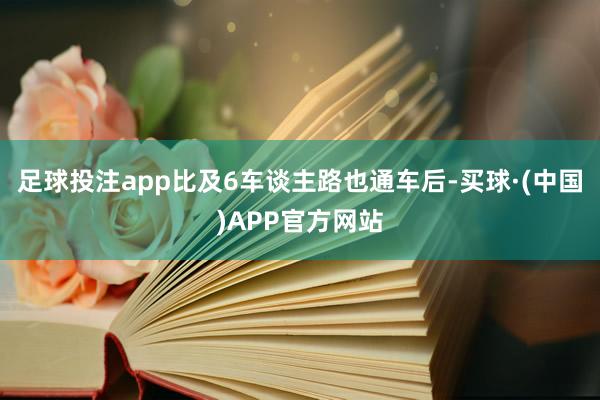 足球投注app比及6车谈主路也通车后-买球·(中国)APP官方网站